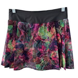 .Lululemon Side-Pleat High-Rise Tennis Skirt Vivid Floral Tone Multi / Gr…